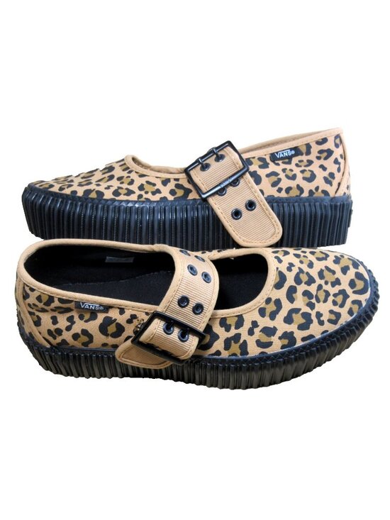Vans Shoes - Vans Women's Mary Jane Creeper Grunge Core Leopard Buckle Shoes Size 13.5 NEW